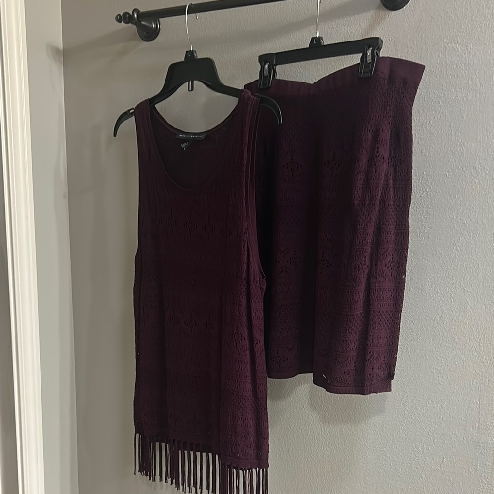 White House Black Market Purple Midi Dress for Cocktail